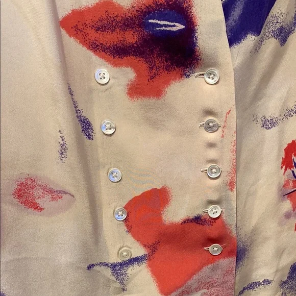 90s SILK drape plunge neck top‎